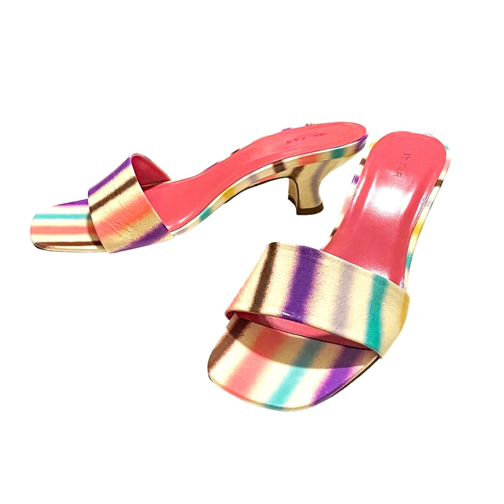 NWT By Far Freddy Spray Print Slide sandals Size 40EU
