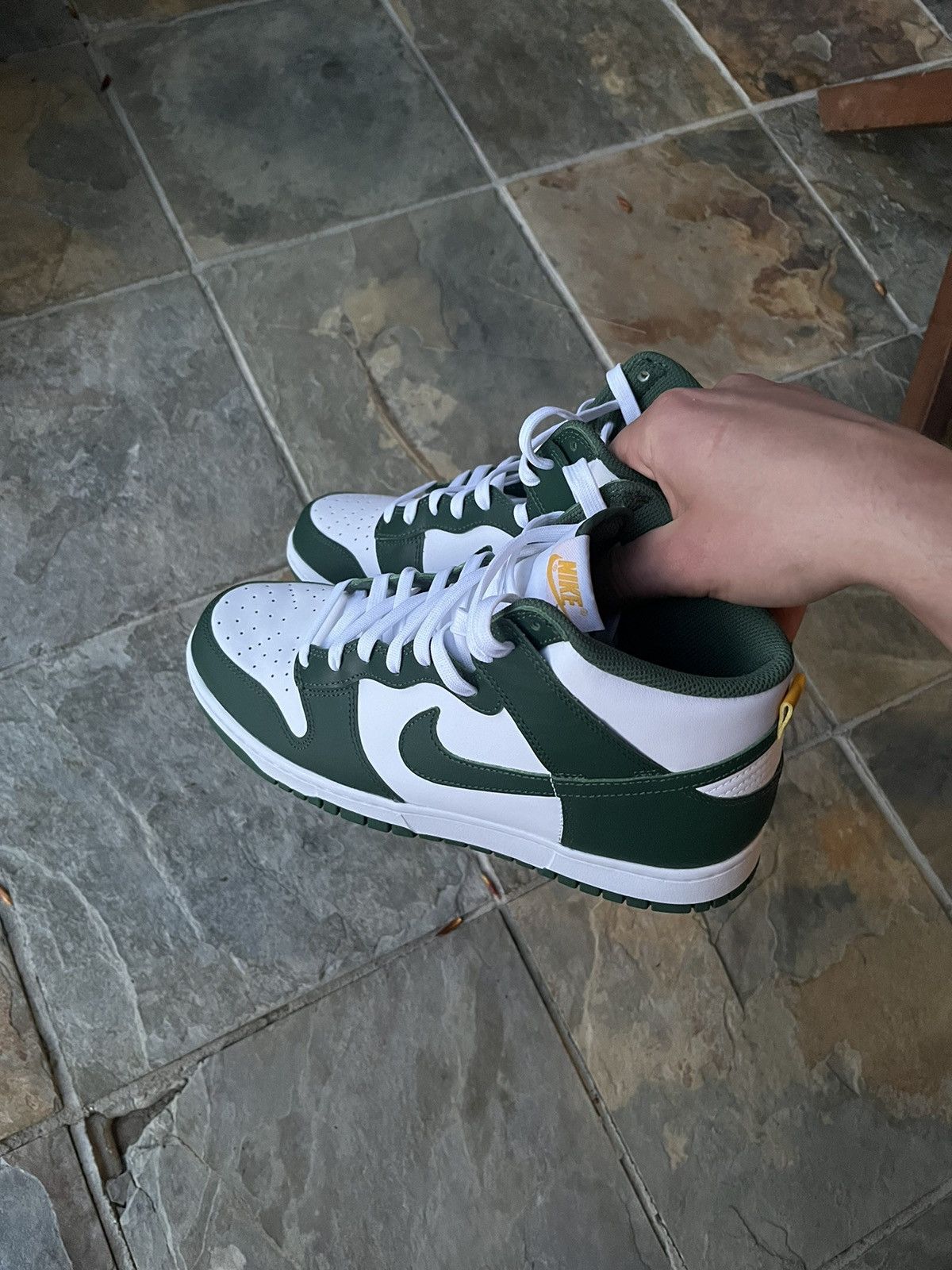 image of Nike Dunk High Australia Shoes in Green, Men's (Size 10)