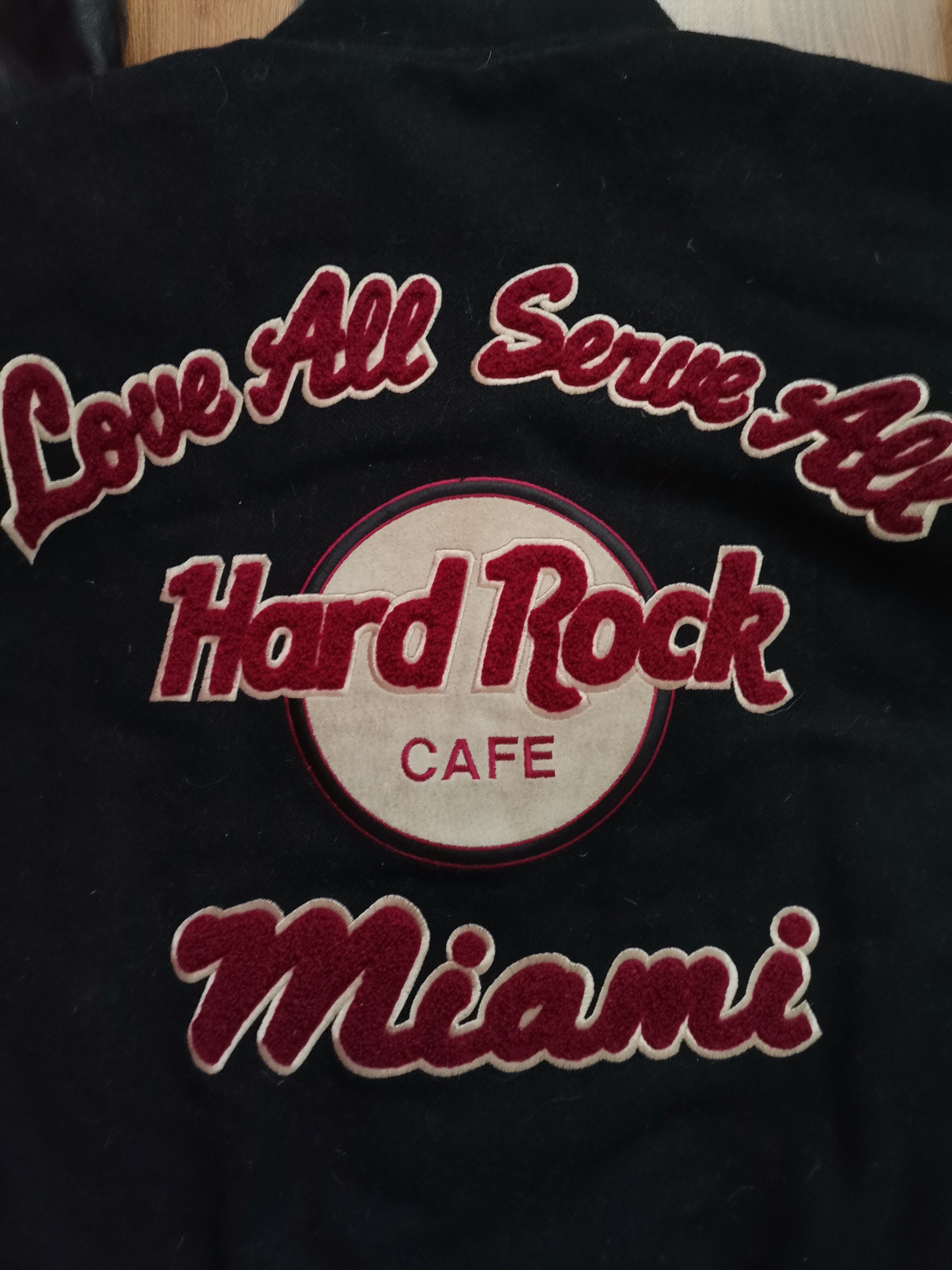 Hard Rock Cafe × Vintage Vintage Hard Rock Cafe Miami Varsity Leather Jacket Size US XXL / EU 58 / 5 - 2 Thumbnail