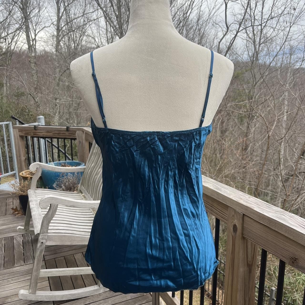 Other Early 2000s Y2K Metallic Blue Embellished Tank Top Size M / US 6-8 / IT 42-44 - 2 Thumbnail