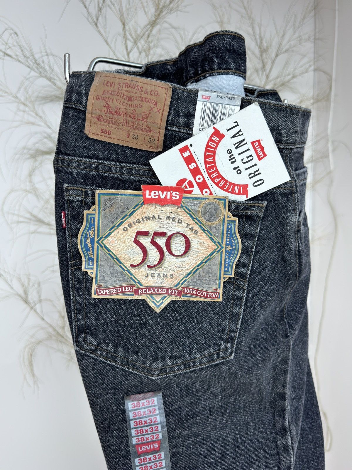 Levi's Levi’s 550 Relaxed Fit Tapered Jeans W38 L32 Black Size US 38 / EU 54 - 1 Thumbnail