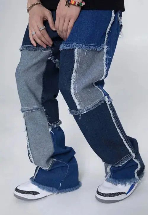 Japanese Brand × Vintage patchwork style punk pants Size US 32 / EU 48 - 1 Thumbnail