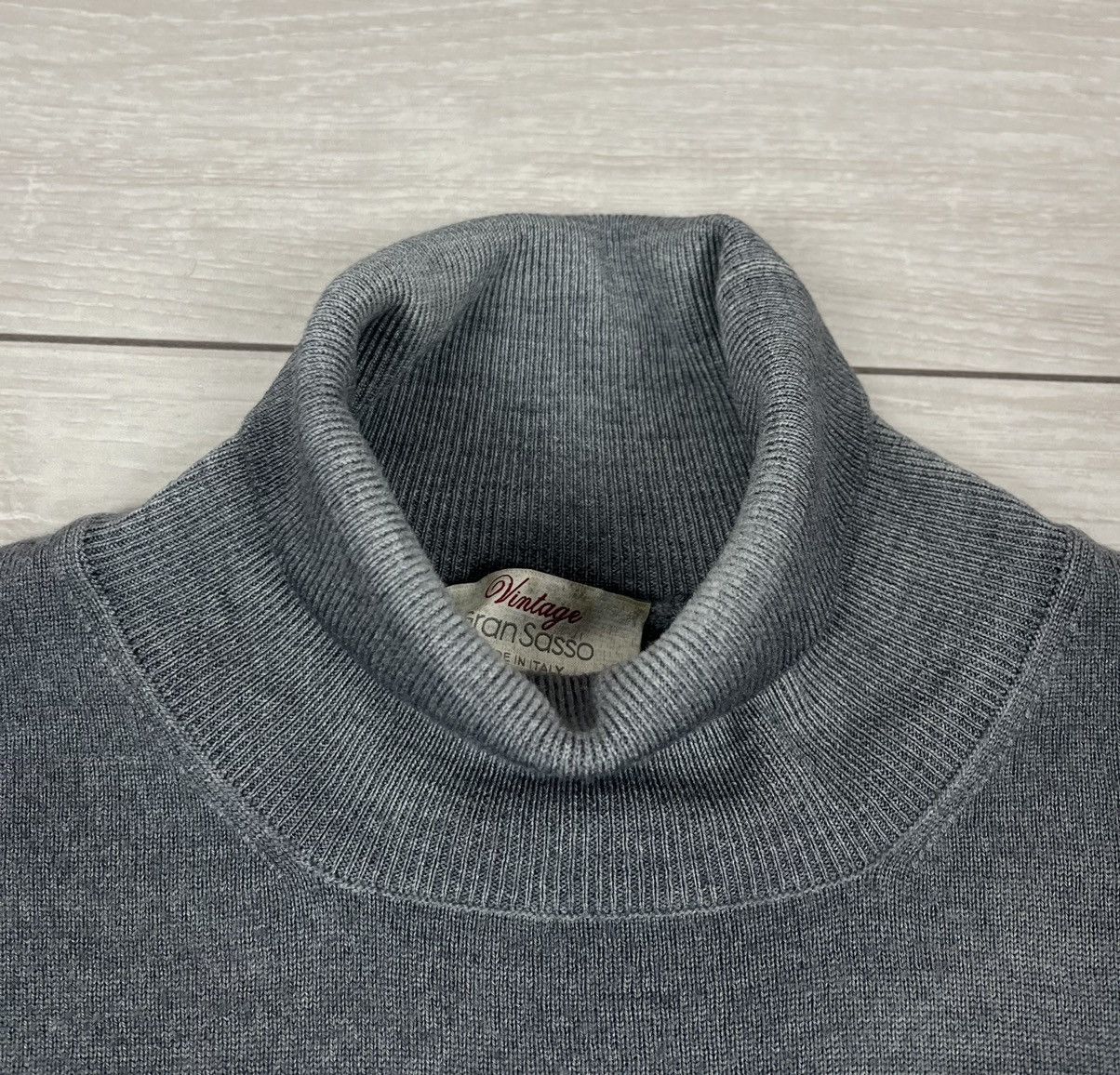 Gran Sasso Gran Sasso Grey Wool Turtle Neck Sweater Size US L / EU 52-54 / 3 - 6 Thumbnail