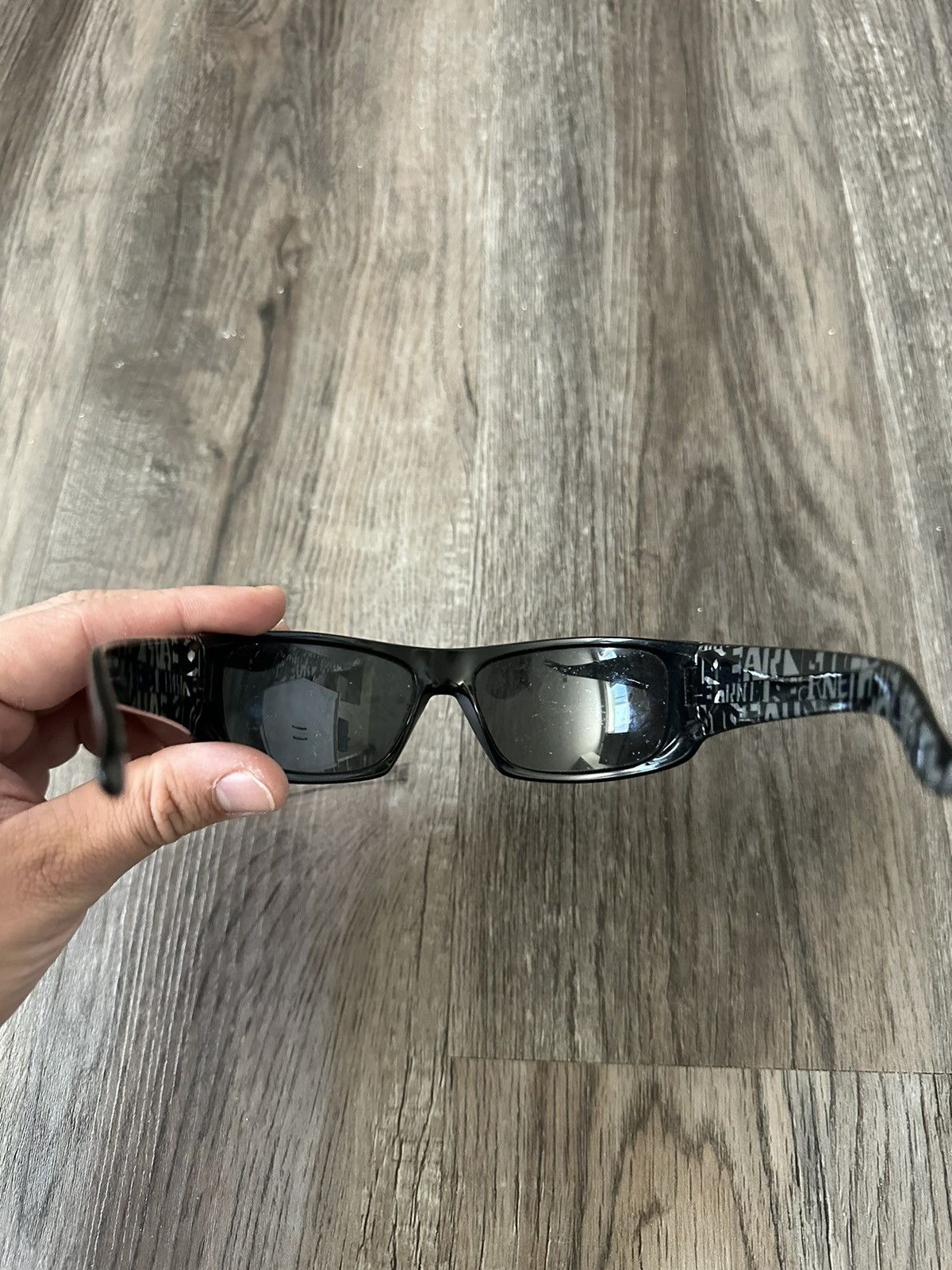 Vintage Arnette Rage AN4025 Black Sport Y2K Sunglasses
