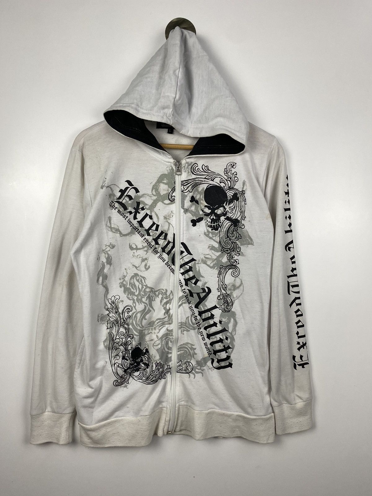 image of Vintage Beaumont Carr Hoodie Zipper in White, Men's (Size Large)