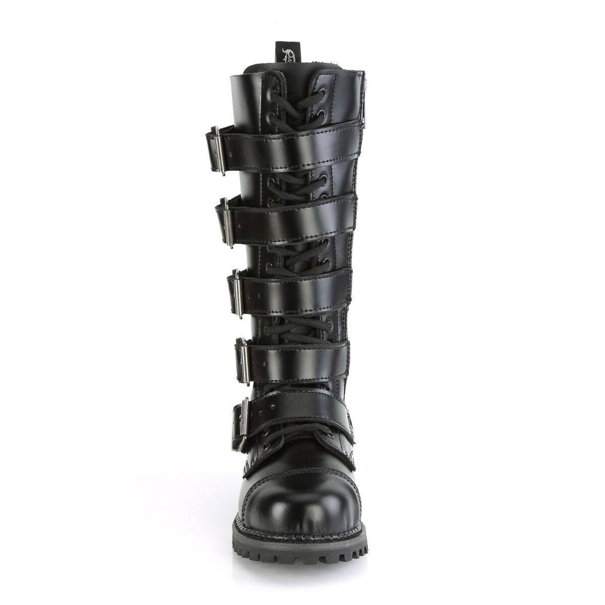 Demonia Cult DEMONIA Riot 18 Goth Combat Biker Steel Toe Knee Boots Black Size US 8 / EU 41 - 8 Thumbnail