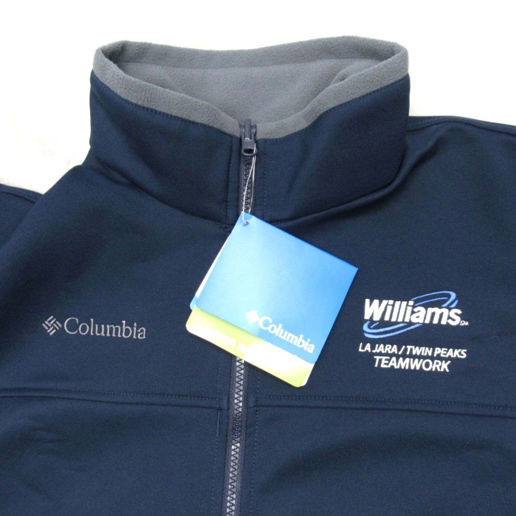 Vintage Columbia Jacket Mens Large Blue Softshell Water Resistant Wind Full Zip Logo NEW Size US L / EU 52-54 / 3 - 7 Thumbnail