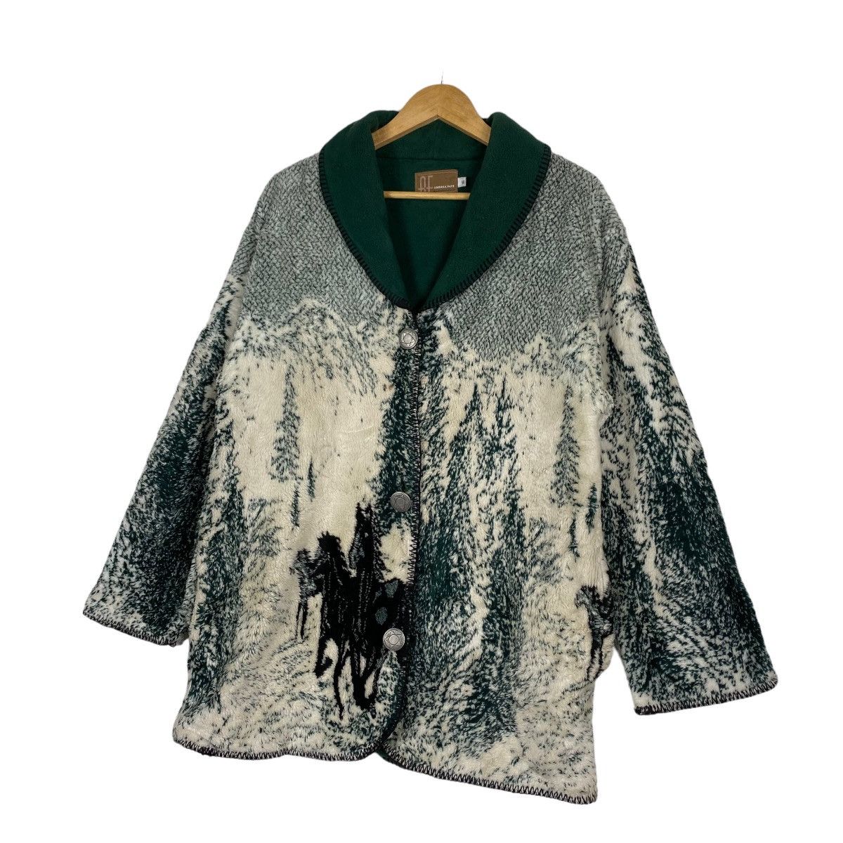 Japanese Brand Andrea Feve By Mazmania Alloverprint Art Winter Jacket Size US M / EU 48-50 / 2 - 2 Thumbnail