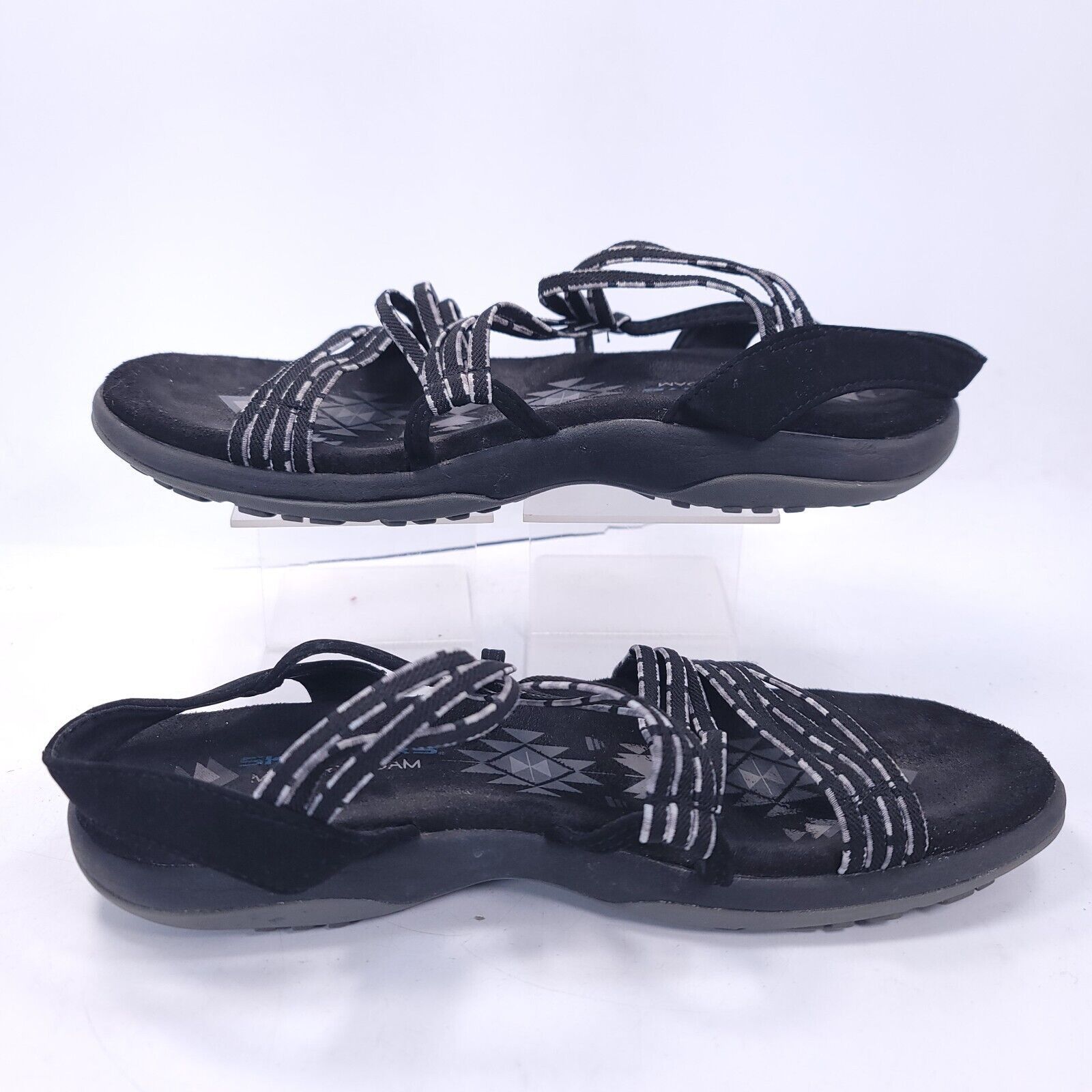SKECHERS Skechers Ankle Strap Slip On Sandals Womens Size 8 Black Size US 8 / IT 38 - 6 Thumbnail