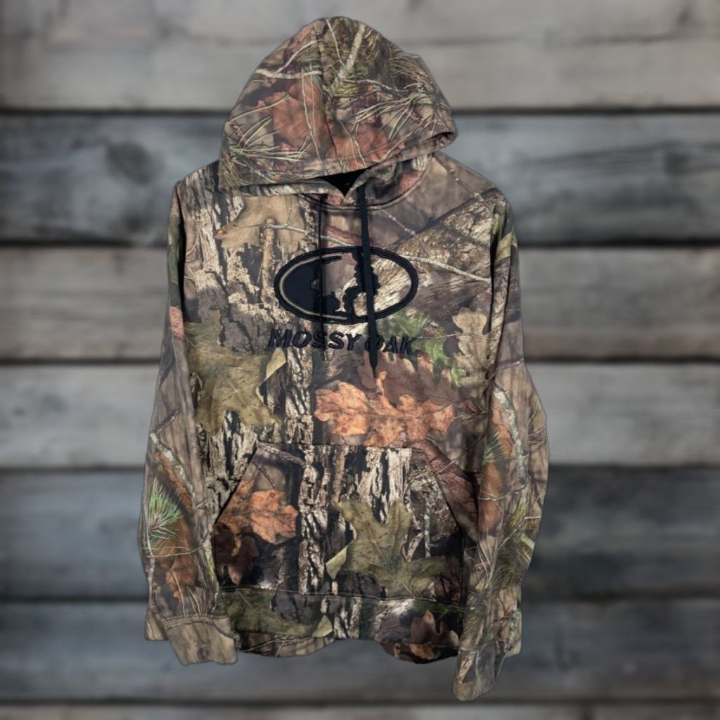 Vintage Mossy Oak Camo Hoodie Men's XL Brown Camouflage Embroidered Logo Sweatshirt Size US XL / EU 56 / 4 - 1 Thumbnail