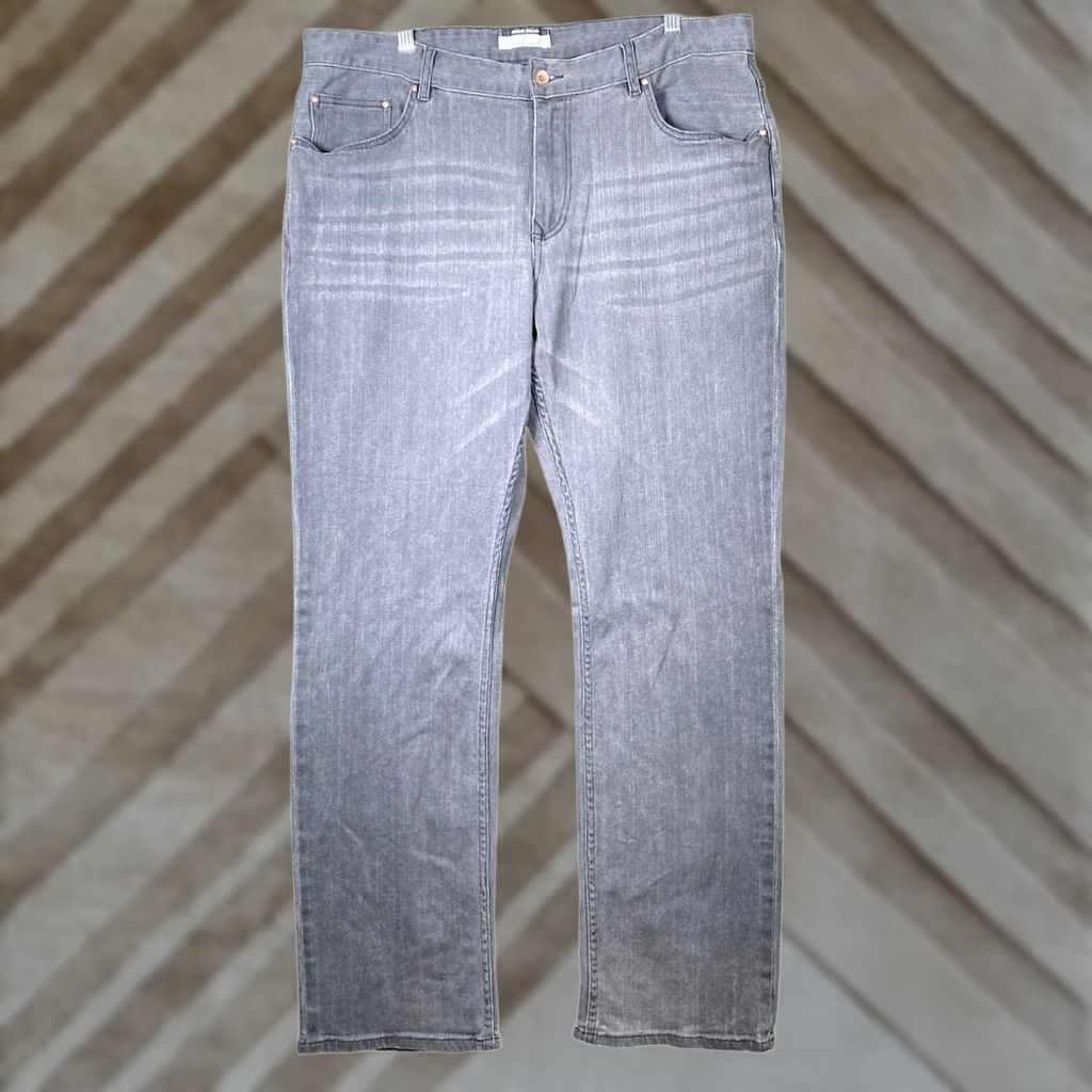 Robert Geller Robert Geller Five Four Mens Jeans Black Denim Relaxed Bootcut 38 Dark Wash Stretch 32 Inseam Mens Jeans Size US 38 / EU 54 - 1 Thumbnail