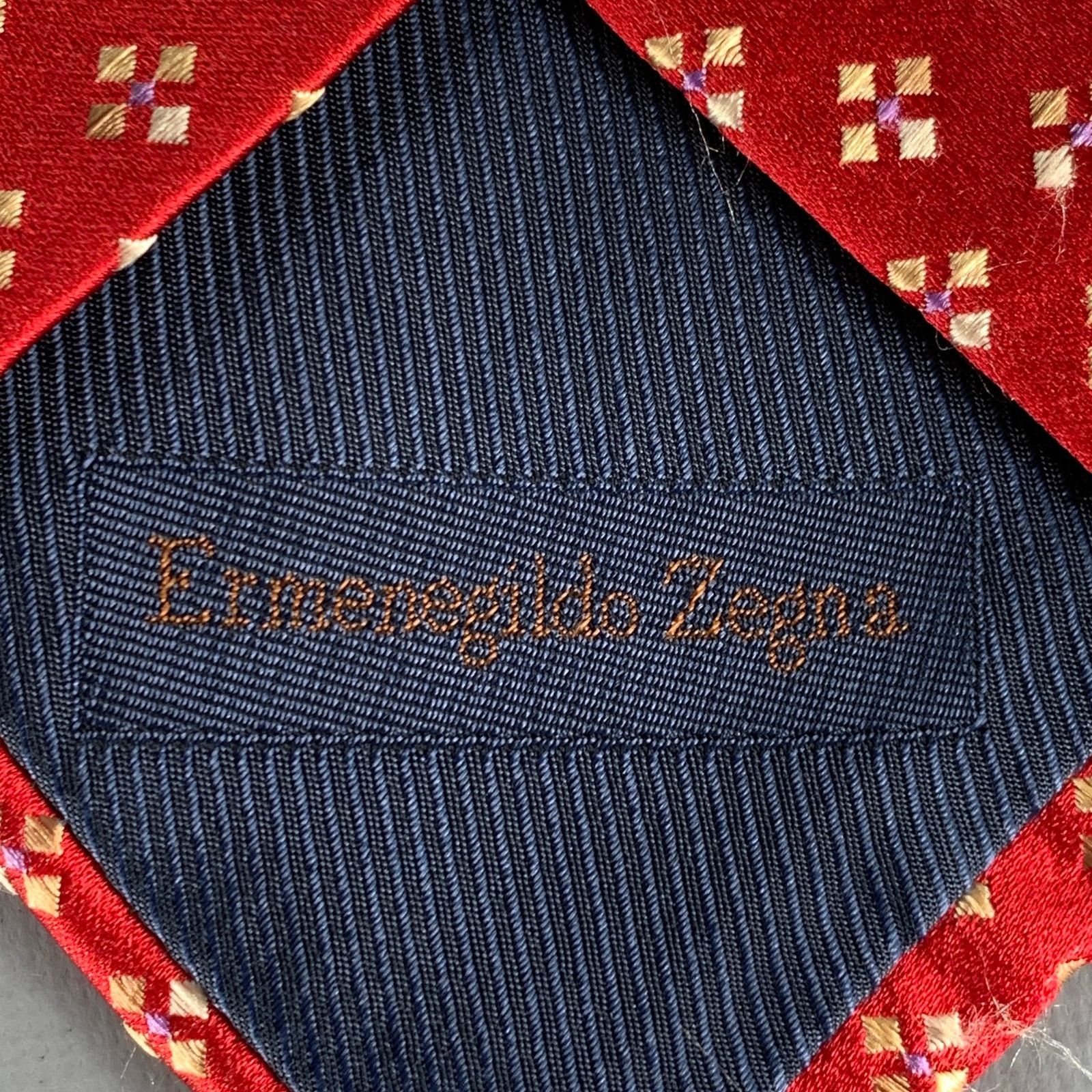 Ermenegildo Zegna ERMENEGILDO ZEGNA Red Yellow Squares Silk Tie Size ONE SIZE - 3 Thumbnail