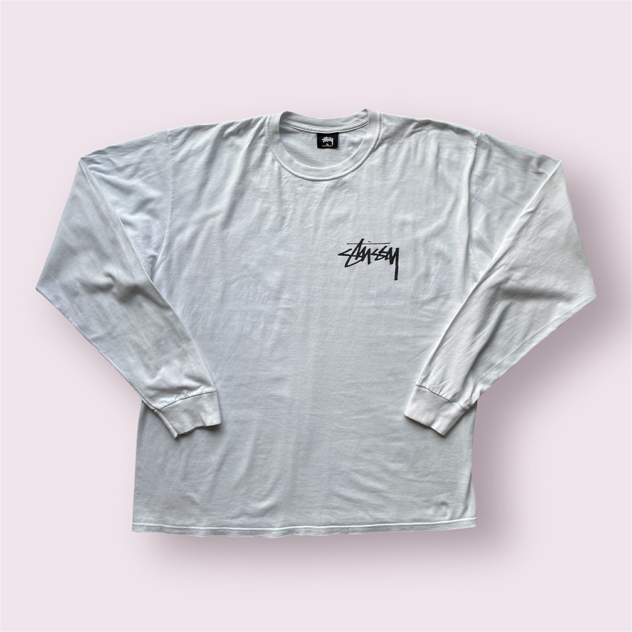 Stussy Stussy White Long Sleeve Basic Clean Front Logo Size US XL / EU 56 / 4 - 1 Thumbnail