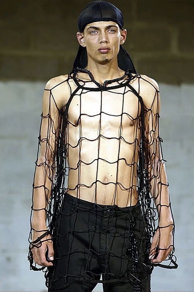 Raf by Raf Simons Raf Simons Spring/Summer 2003 "Consumed" Net Hoodie Size US M / EU 48-50 / 2 - 3 Thumbnail