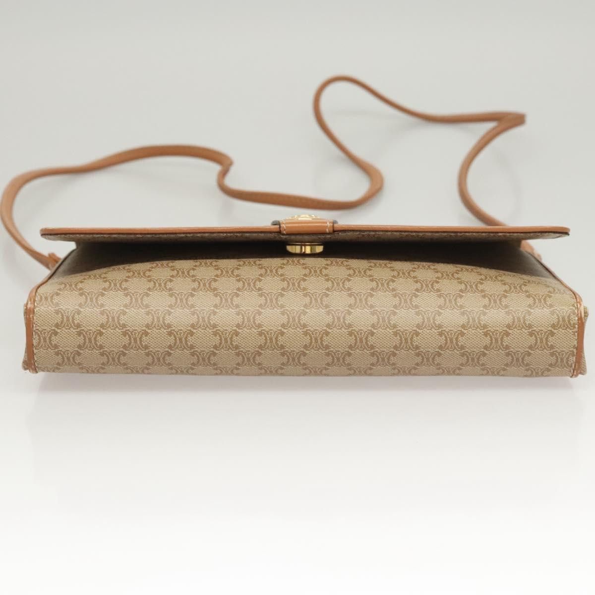 Celine CELINE Macadam Canvas Shoulder Bag Pvc Beige Gold Size ONE SIZE - 9 Thumbnail