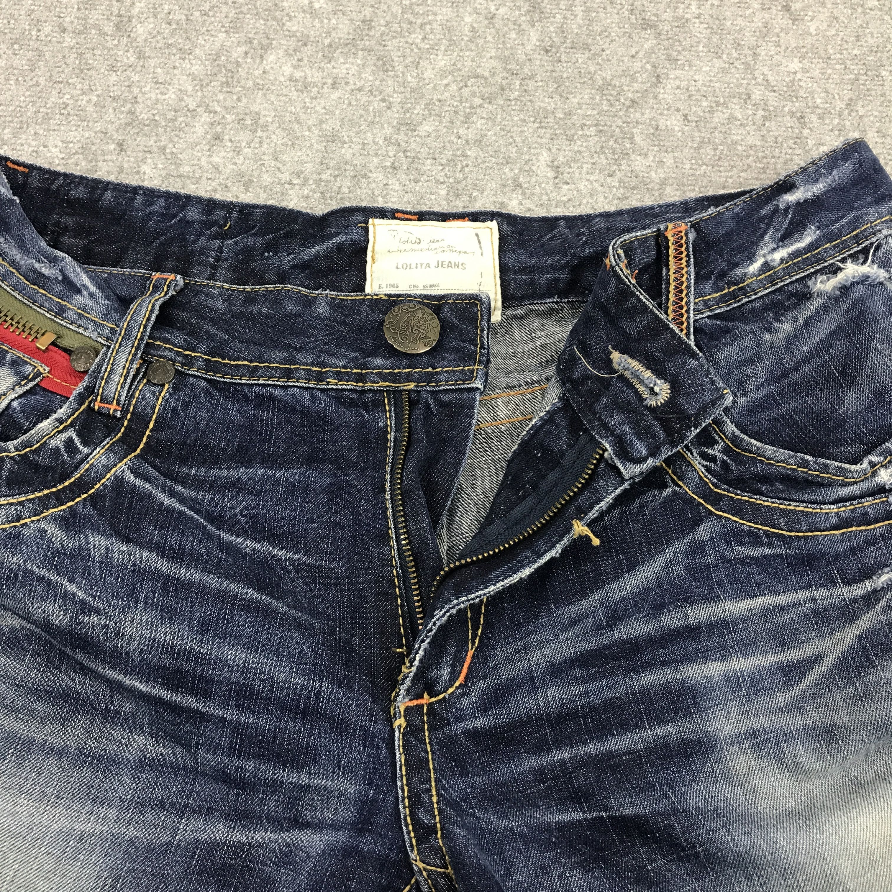 Japanese Brand JAPAN STYLE LOLITA DISTRESSED DENIM JEAN Size US 34 / EU 50 - 7 Thumbnail