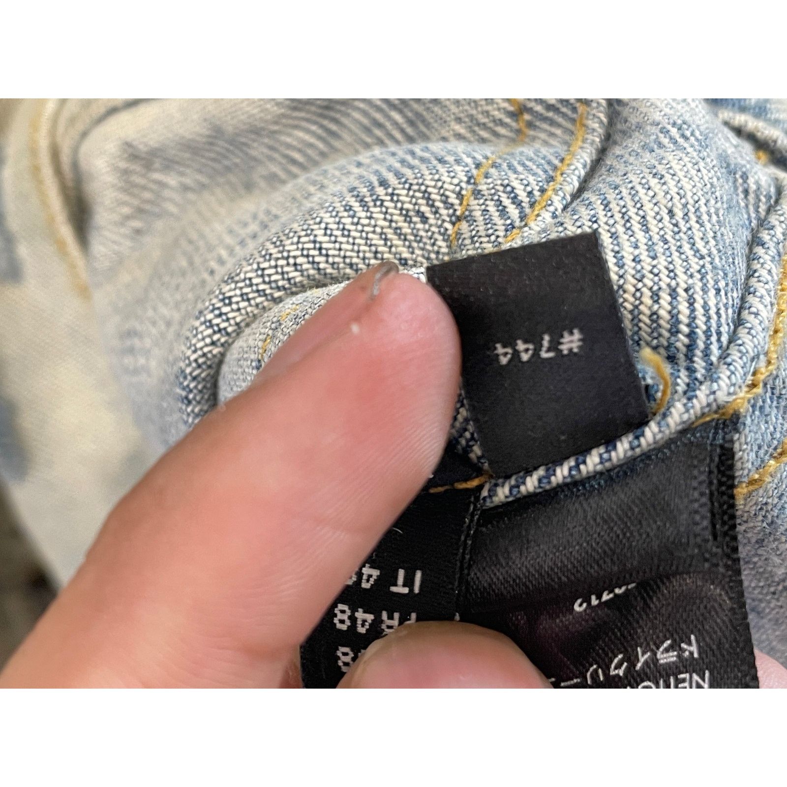 Amiri Amiri Distressed Jean Jacket Vintage Wash Used Medium Size US M / EU 48-50 / 2 - 6 Thumbnail