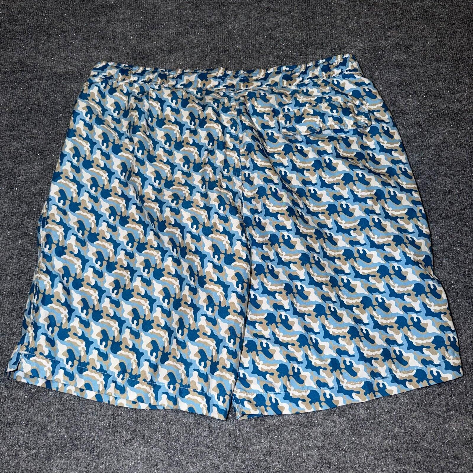 Peter Millar Peter Millar Blue Camo Lined Swim Trunks Mens MD Rare Summer Size US 32 / EU 48 - 5 Thumbnail