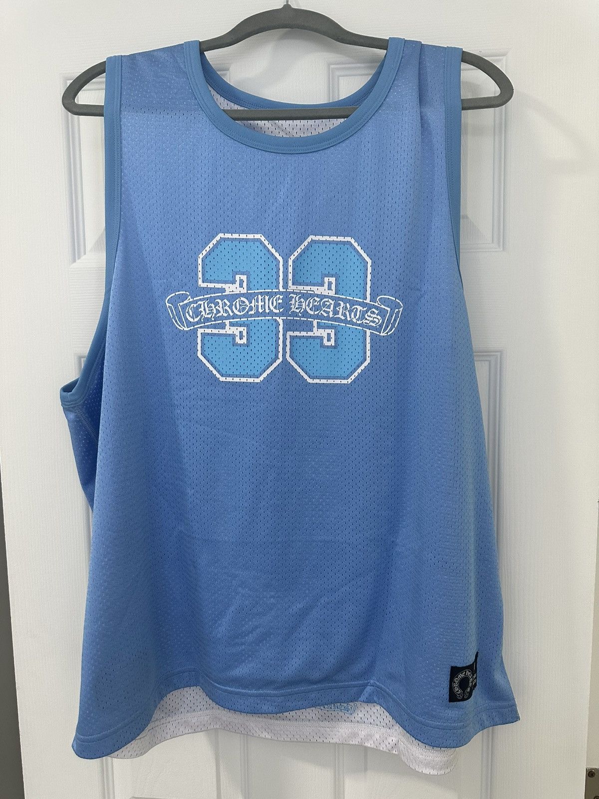 Chrome Hearts CHROME HEARTS REVERSIBLE BASKETBALL JERSEY BLUE | Grailed