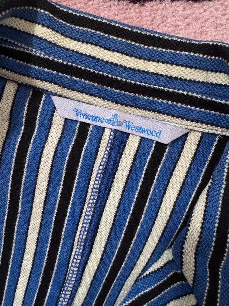 Vivienne Westwood Vivienne Westwood Shiney big Logo suit blue striped suit Size S / US 4 / IT 40 - 6 Thumbnail