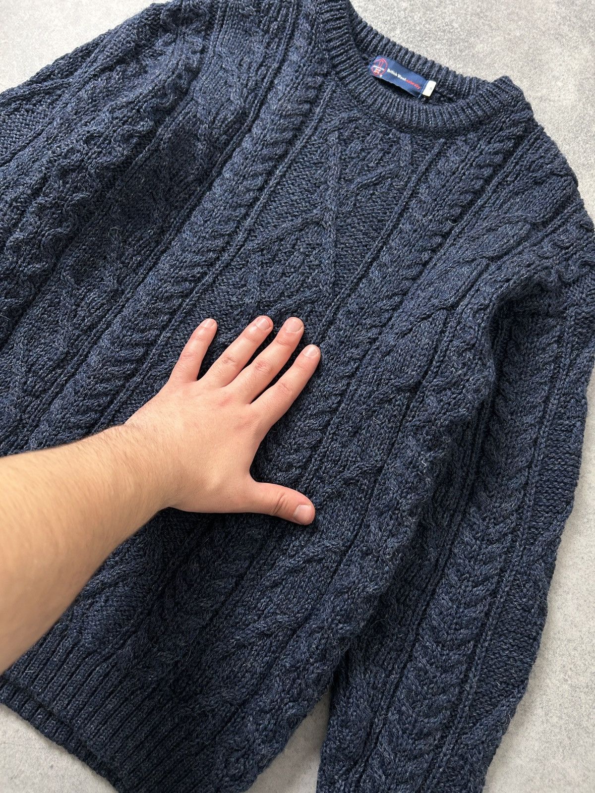 Vintage British Wool naturally blue sweatshirt wool 100% Size US S / EU 44-46 / 1 - 3 Thumbnail