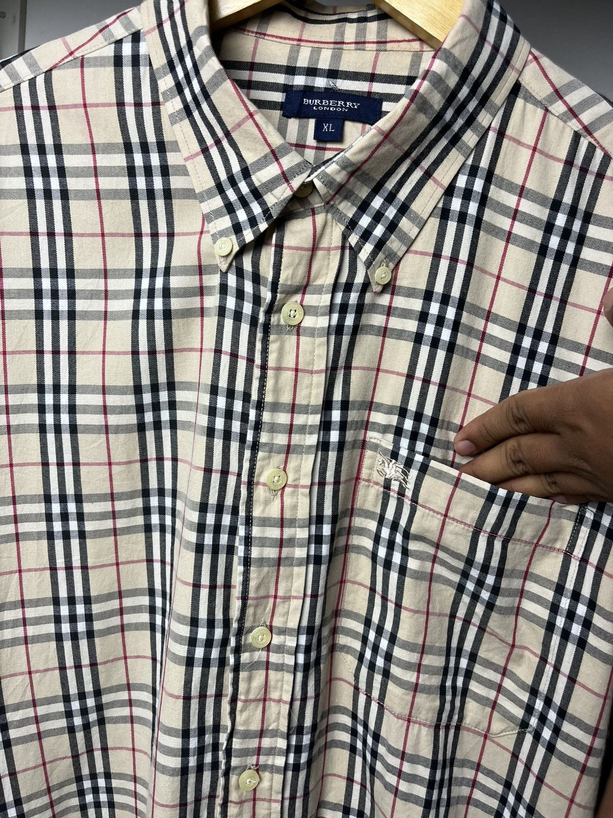 Burberry Vintage Burberry Novacheck Short Sleeve Button Up Shirt Size US L / EU 52-54 / 3 - 5 Thumbnail