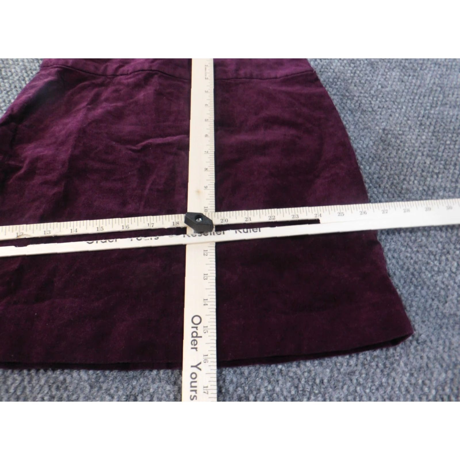 Banana Republic Banana Republic Skirt Womens A-Line Zip Stretch Cotton Purple Knee Length Business Casual 2 Regular High Rise Zipper Knit Knit Cotton Size 26" / US 2 / IT 38 - 4 Thumbnail