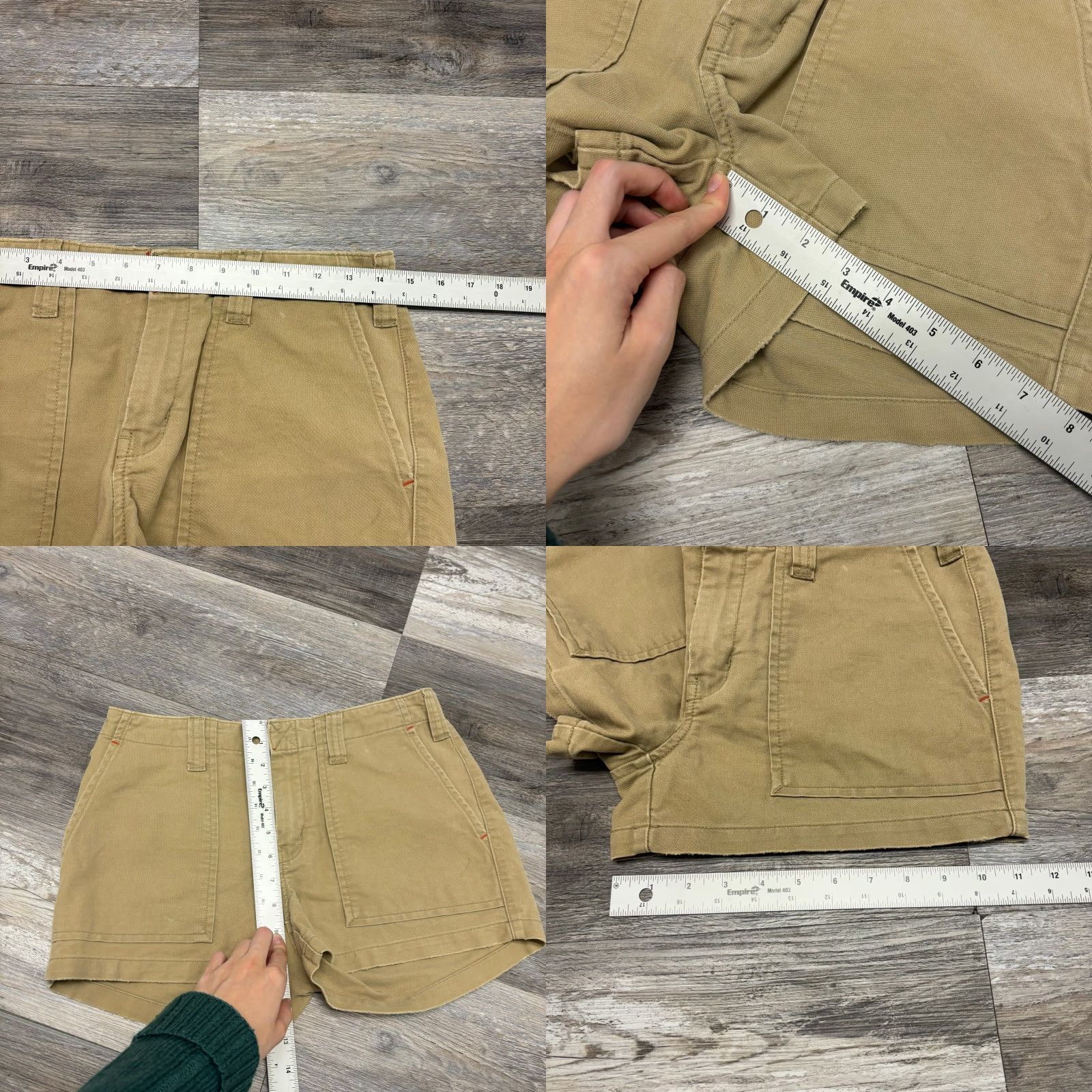 Abercrombie & Fitch VINTAGE Abercrombie & Fitch Shorts Cargo Military Womens 2 Beige Tan Cotton 100% Utility Y2K 2000s Girls/Mens? Size 26" / US 2 / IT 38 - 8 Thumbnail