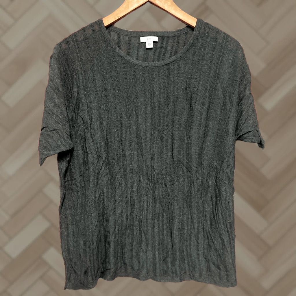 J. Jill J. Jill Blouse Womens Medium Green Knit Linen Blend Size M / US 6-8 / IT 42-44 - 1 Thumbnail