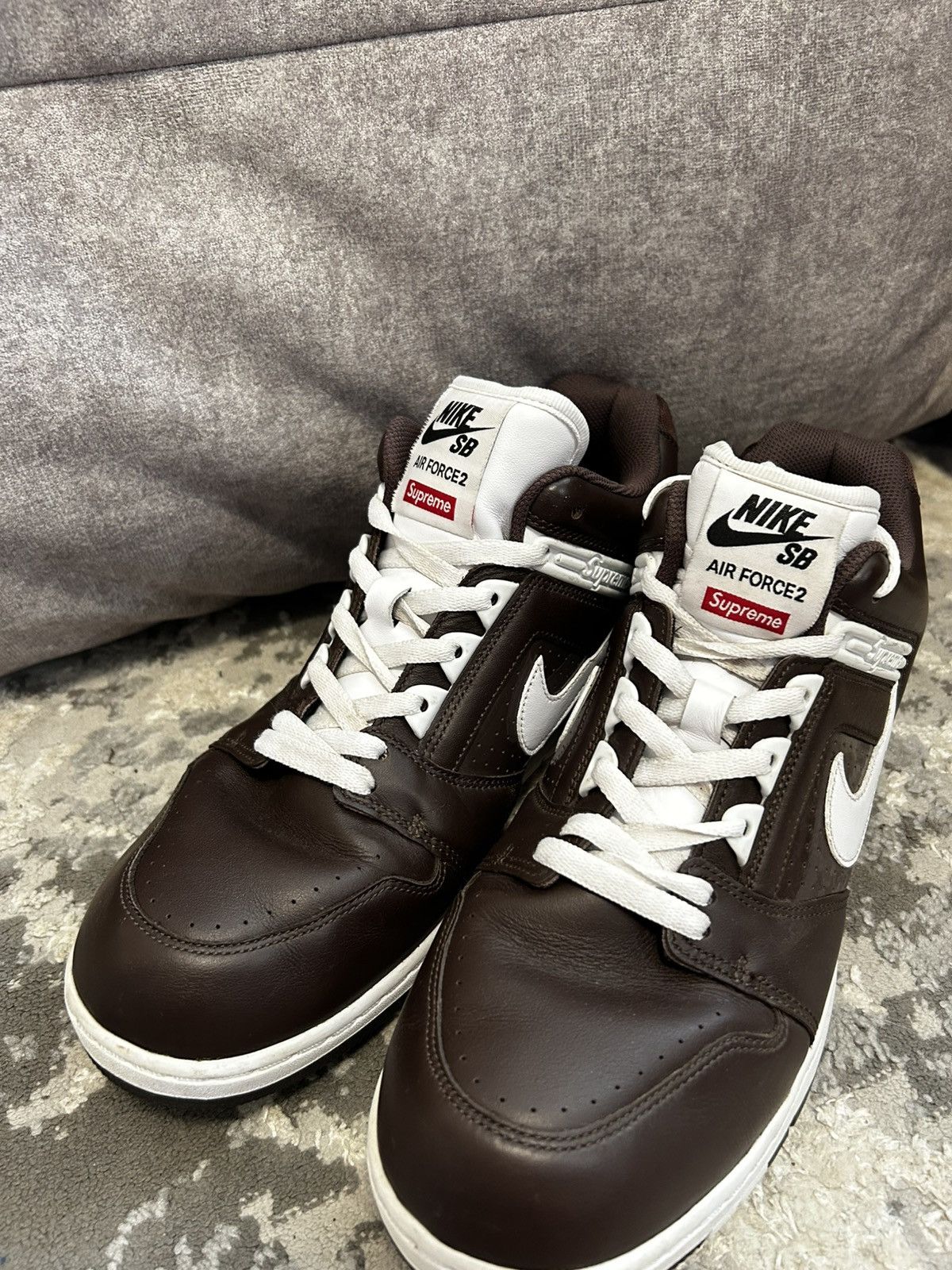 Nike × Supreme 🔥 Nike x Supreme Air Force 2 Brown 🔥 Size US 11 / EU 44 - 14 Thumbnail