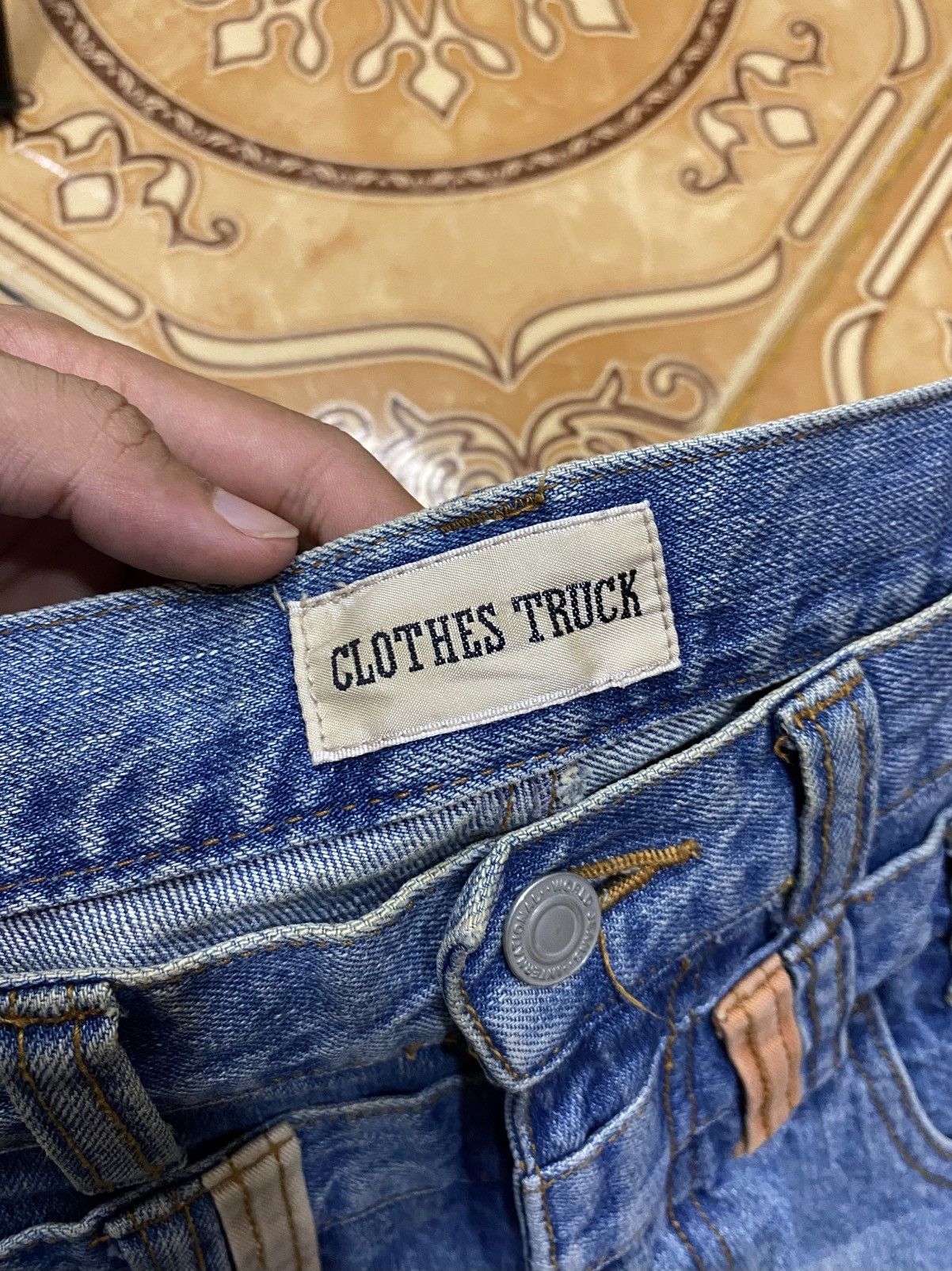 If Six Was Nine × Japanese Brand × Le Grande Bleu (L.G.B.) Double Waist Distreesed Clothes Truck Size US 32 / EU 48 - 6 Thumbnail