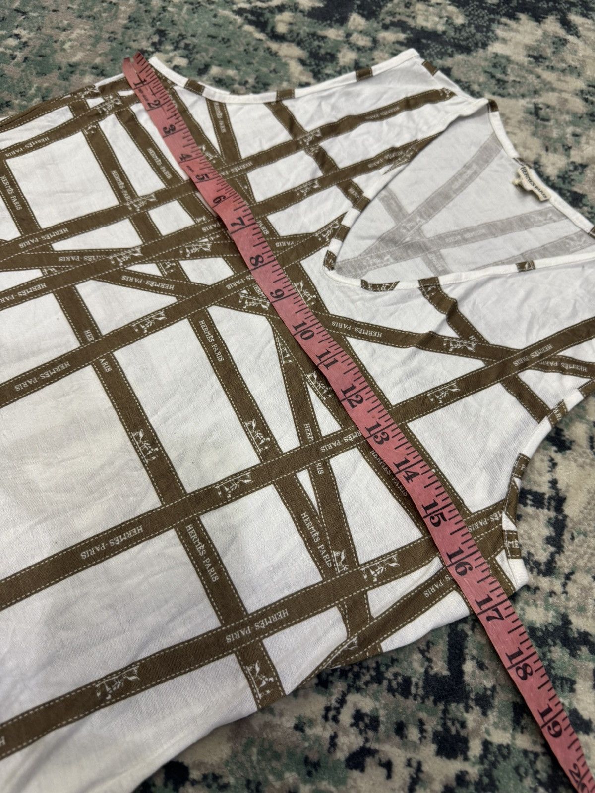 Hermes × Vintage VINTAGE HERMES RIBBON PRINT SLEEVELESS SHIRT TOP Size XL / US 12-14 / IT 48-50 - 3 Thumbnail
