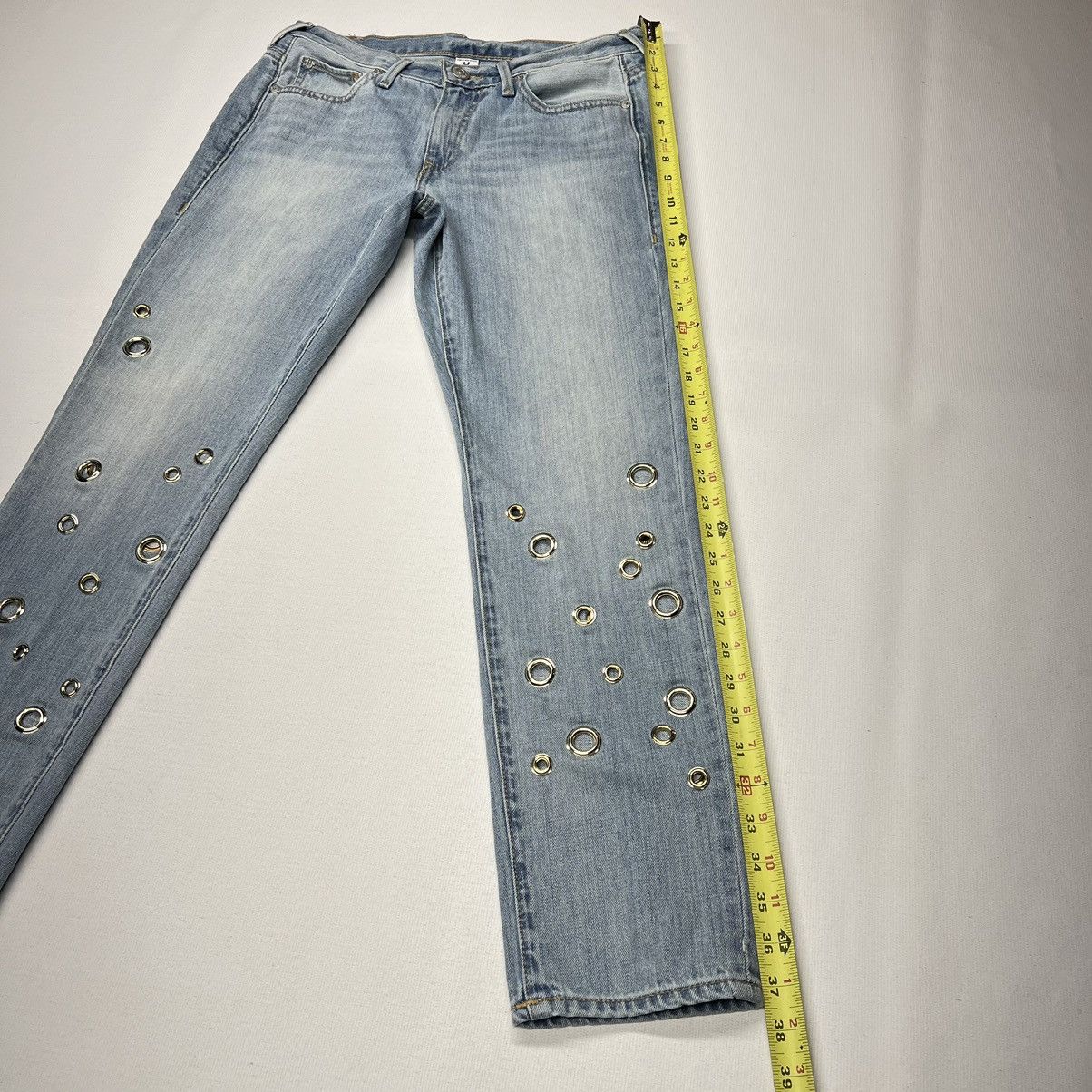 True Religion True Religion Jeans Blue Cameron Slim Boyfriend Grommet Size 27" / US 4 / IT 40 - 20 Thumbnail