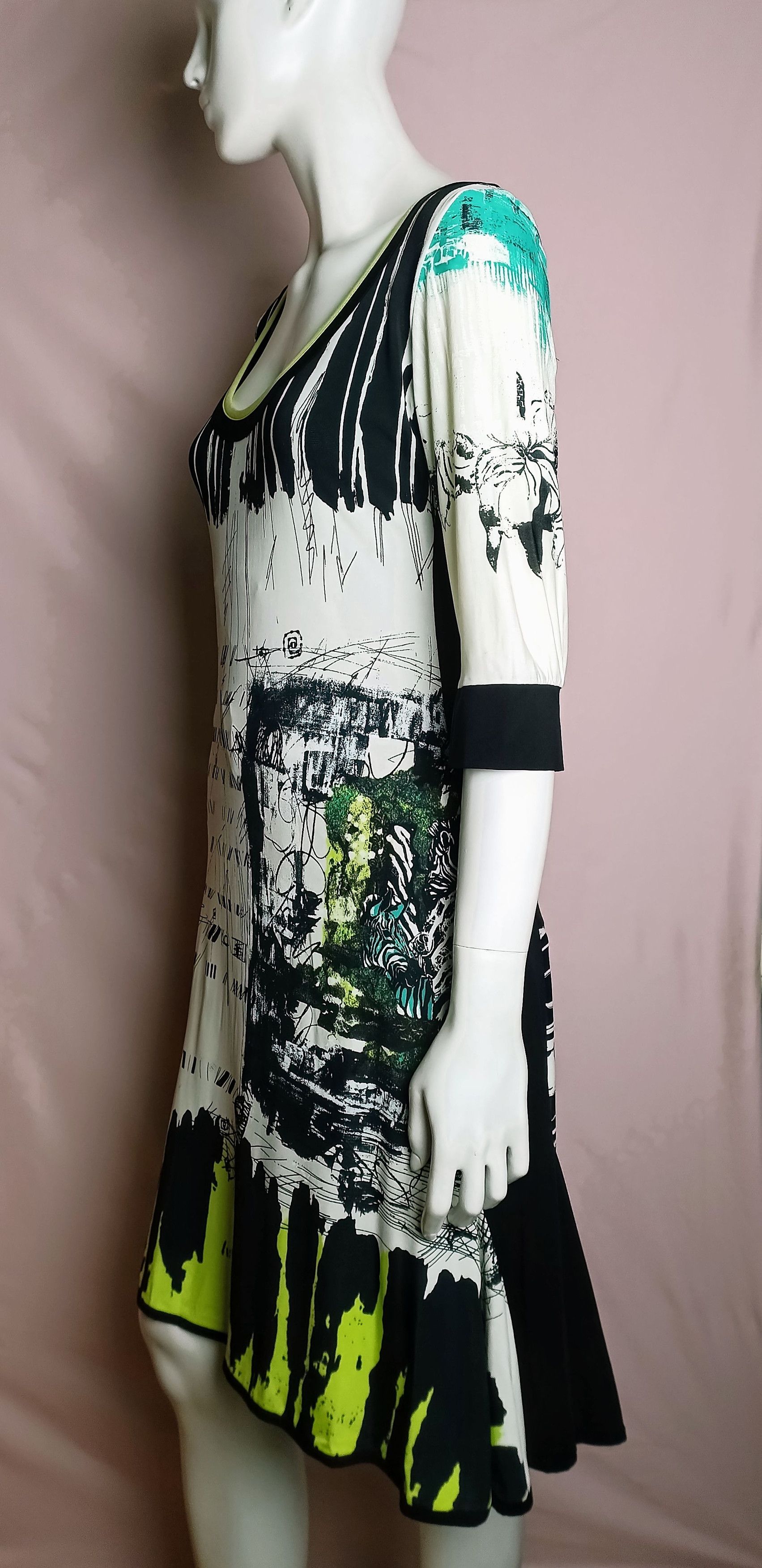 Other Save the Queen Abstract Print 3/4 Sleeve Midi Dress XL Size XL / US 12-14 / IT 48-50 - 4 Thumbnail