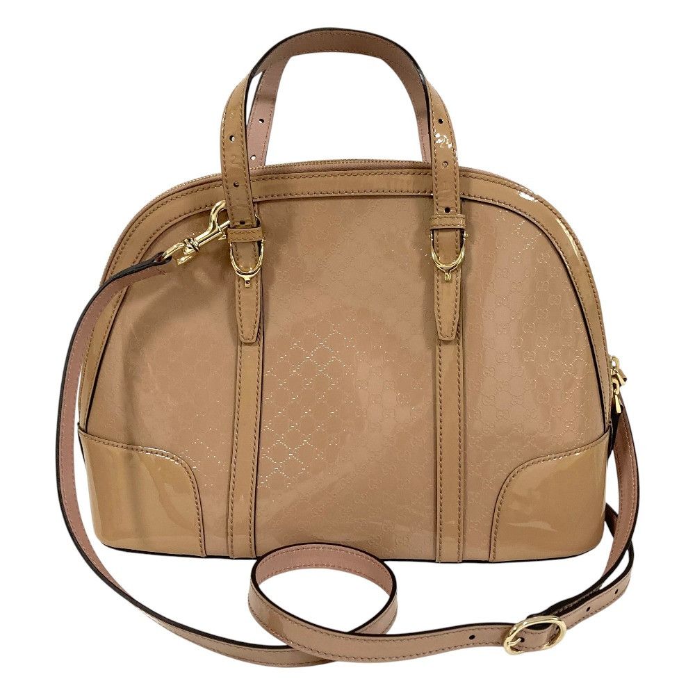 Gucci Gucci Gucci Micro GG Patent 2way Handbag Leather Shoulder Bag 309617 DUTY FREE for USA Size ONE SIZE - 1 Thumbnail