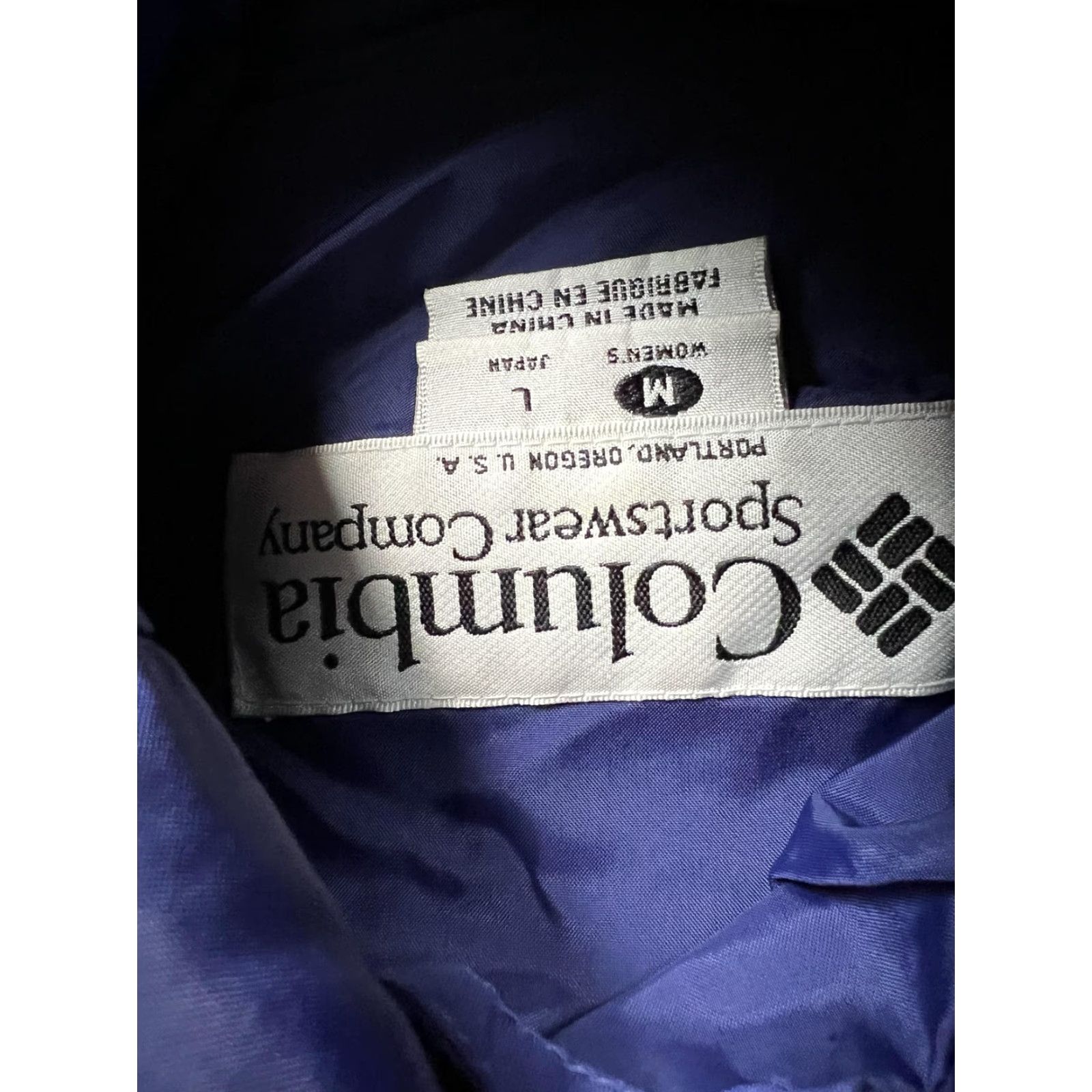 Pinko VINTAGE Columbia Jacket Womens M Purple Navy Pink Hooded Ski Parka 90s Size M / US 6-8 / IT 42-44 - 7 Thumbnail