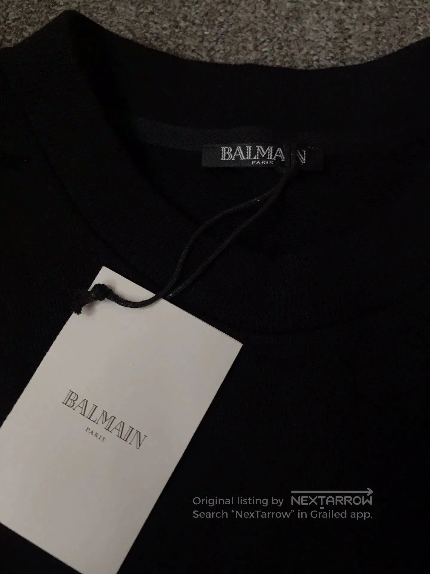 Balmain Black Striped Long Sleeve Shirt with Zipper Accents. Size US XL / EU 56 / 4 - 5 Thumbnail