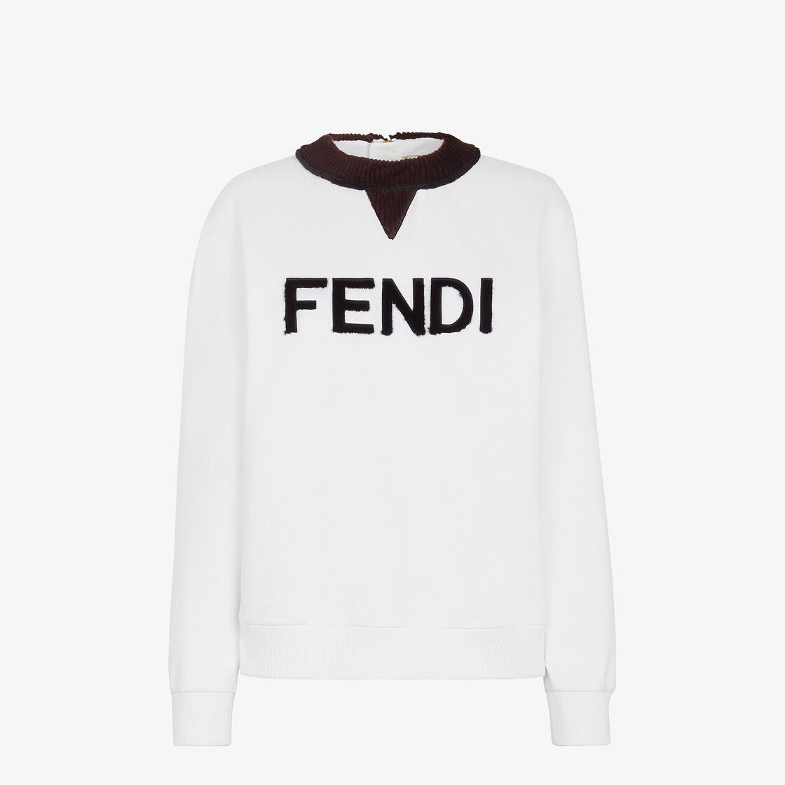 Fendi o1w1db10225 Sweatshirt in White/Brown Size M / US 6-8 / IT 42-44 - 1 Thumbnail