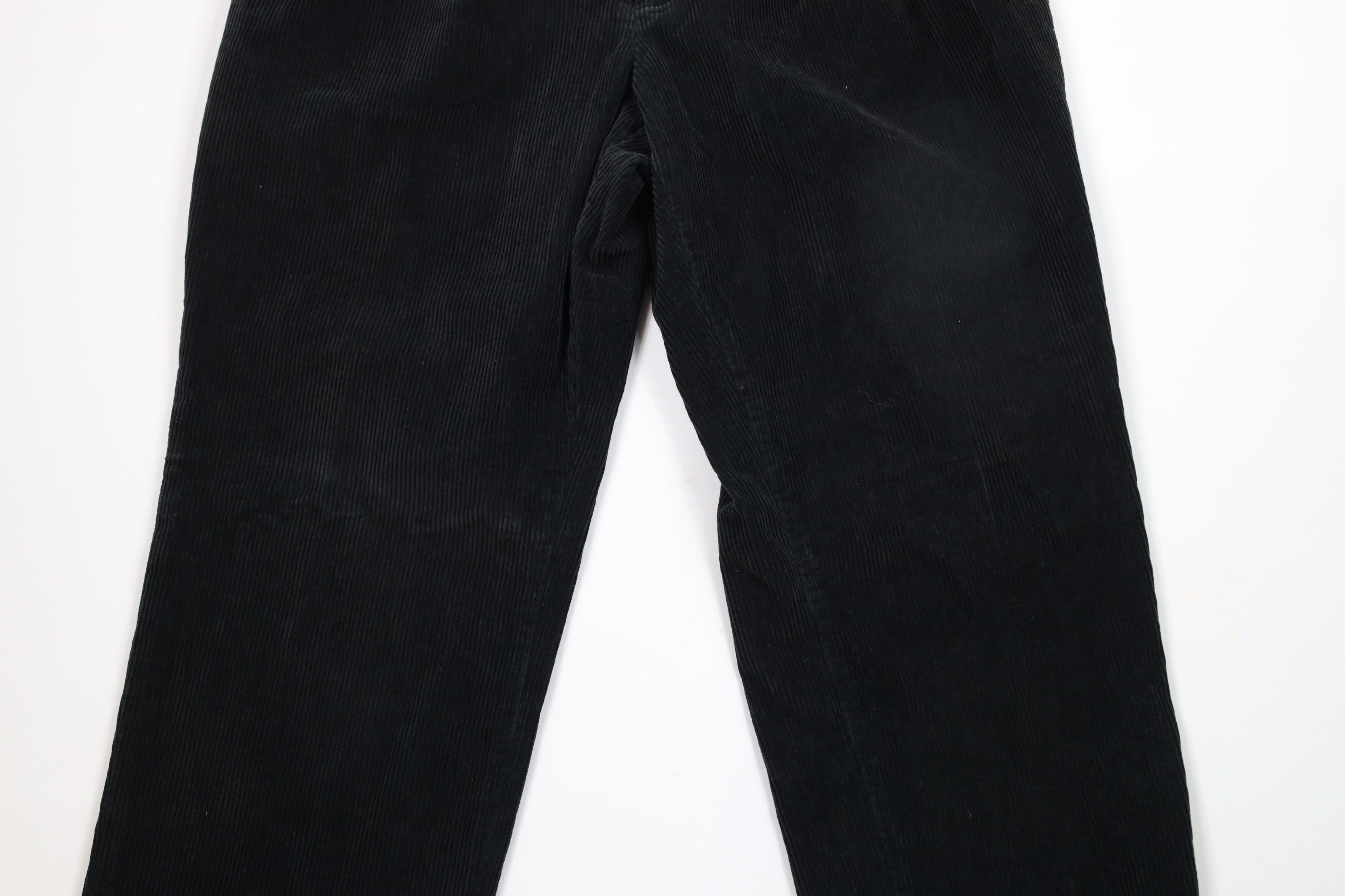 Brooks Brothers × Vintage Vintage 90s Brooks Brothers Wide Leg Corduroy Pants Black Size US 38 / EU 54 - 3 Thumbnail