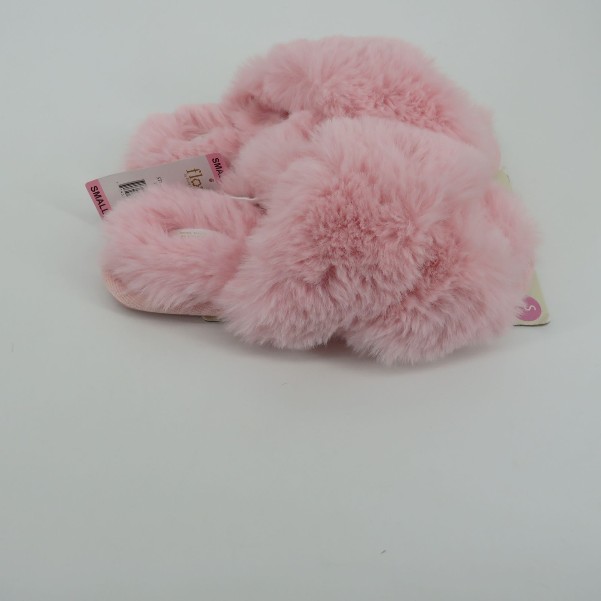 Other Flora By Flora Nikrooz Faux Fur Pink Crossband Womens Slippe Size US 5 / IT 35 - 5 Thumbnail