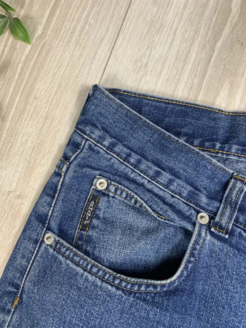 Armani × Vintage Armani Jeans Straight Denim Pants Baggy Vintage Style Skate Size US 32 / EU 48 - 5 Thumbnail