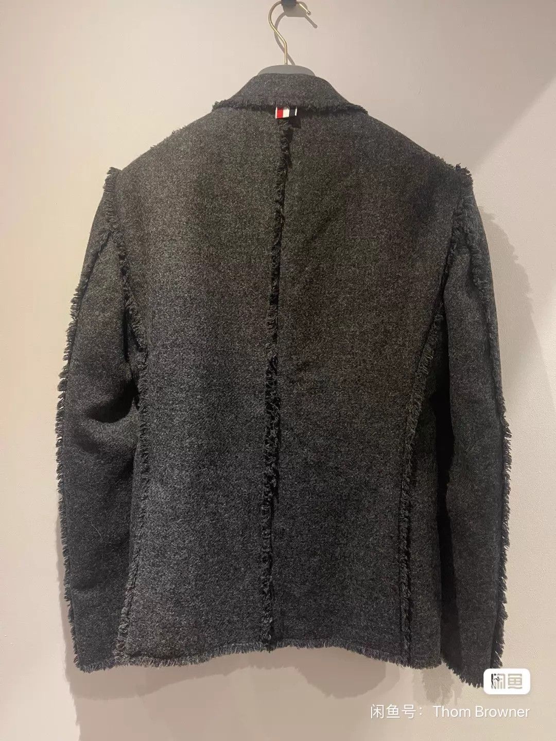 Thom Browne Thom Browne Charcoal Gray Raw Edge Tailored Blazer Size US S / EU 44-46 / 1 - 2 Thumbnail