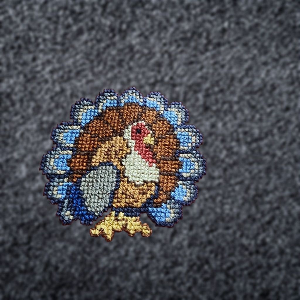 Vintage Vintage Classic Collection Mens L Cross Stitch Turkey T-Shirt Thanksgiving Distressed Size US L / EU 52-54 / 3 - 1 Thumbnail