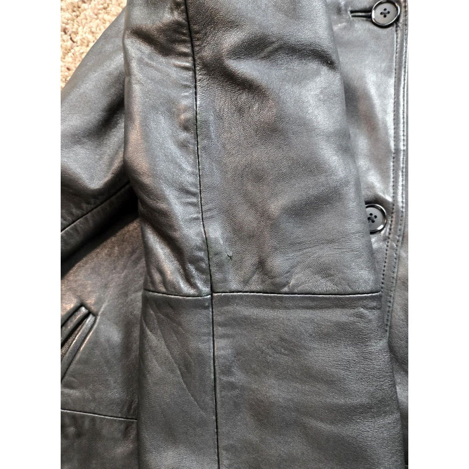Vintage VINTAGE INC International Concepts Leather Jacket XL Women Black Long Sleeve Y2K Jacket Size L / US 10 / IT 46 - 4 Thumbnail