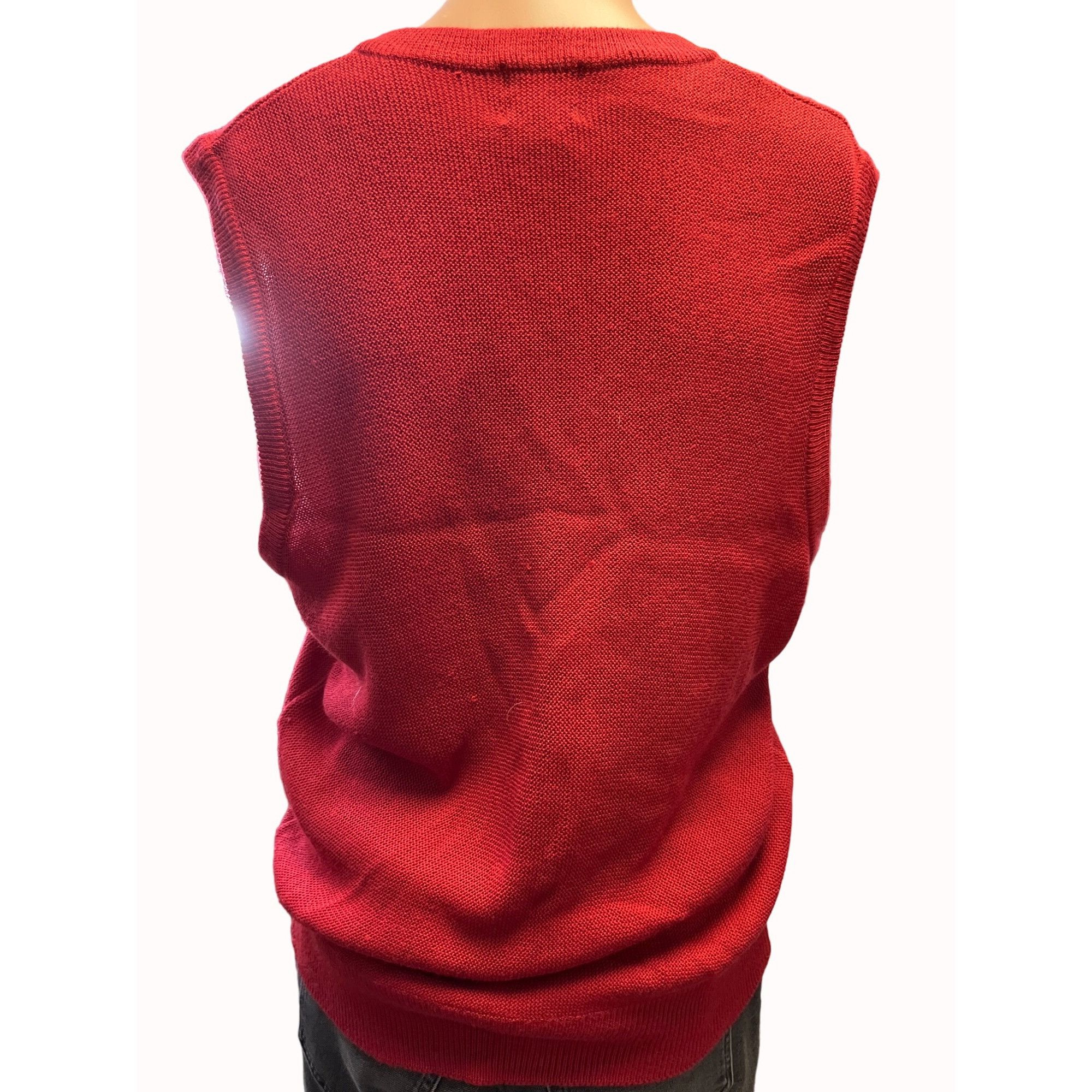 Dockers Dockers Golf Mens Red Acrylic Golf Sweater Vest Size M SKU 6 Size US M / EU 48-50 / 2 - 2 Thumbnail