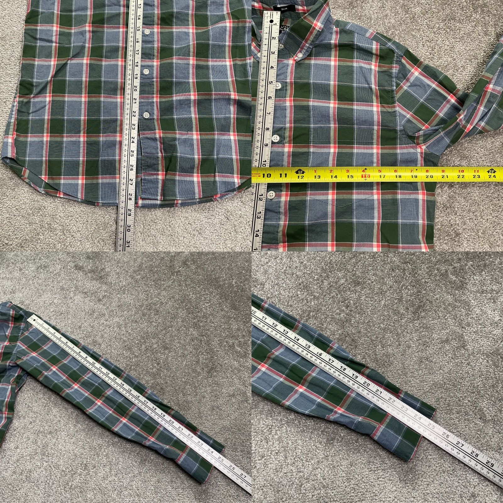 J.Crew J.CREW Mercantile Slim Fit Flannel Shirt Mens Medium Multicolor Plaid Long Sleeve Button-Down Mens Size US M / EU 48-50 / 2 - 8 Thumbnail