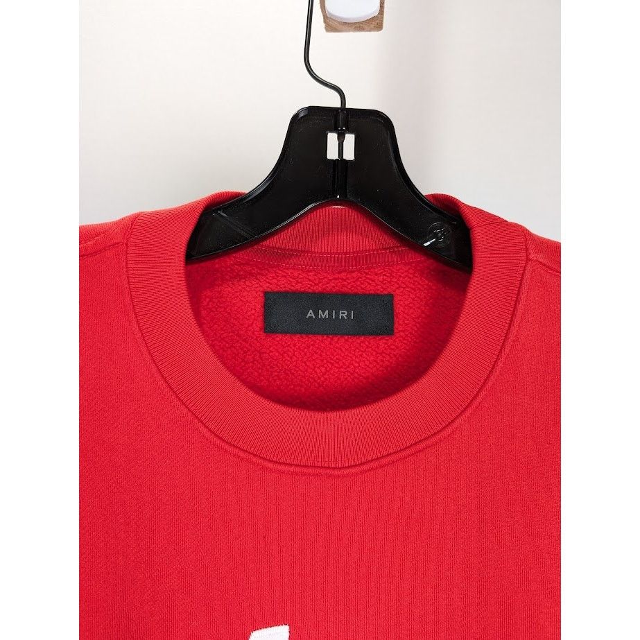 Amiri o1rshd1 Amiri Hockey Crewneck Sweatshirt in Goji Berry Size US L / EU 52-54 / 3 - 3 Thumbnail