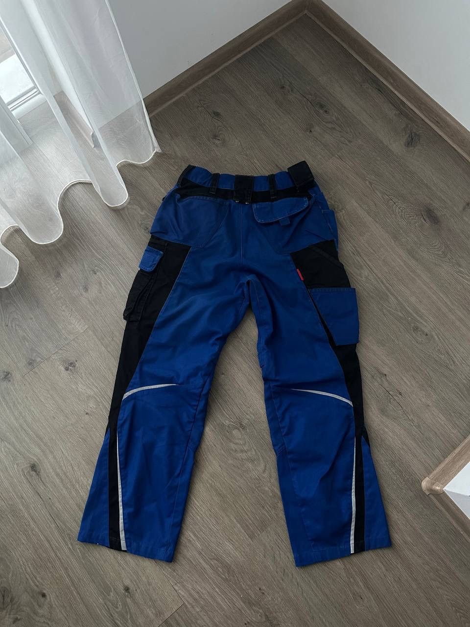 Stewart & Strauss × Vintage Vintage Strauss Workwear Distressed Blue Cargo Pants Size US 31 - 11 Thumbnail