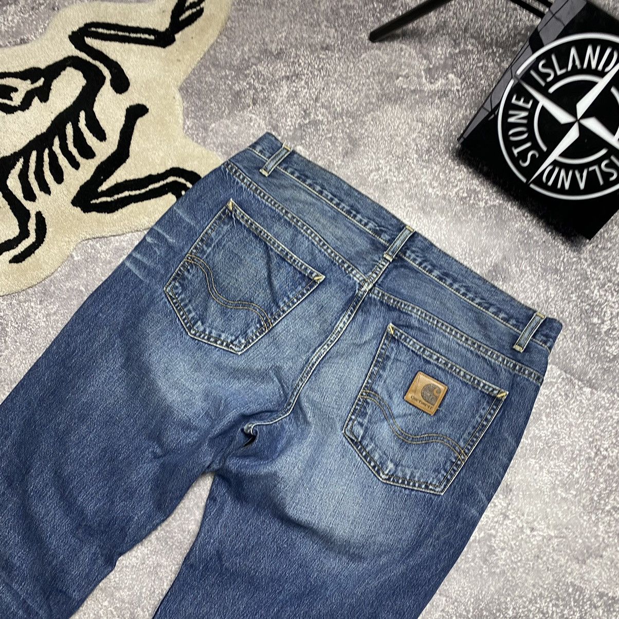 Vintage Vintage Carhartt Wip Patch Logo Blue Streetwear denim jeans Size US 34 / EU 50 - 3 Thumbnail