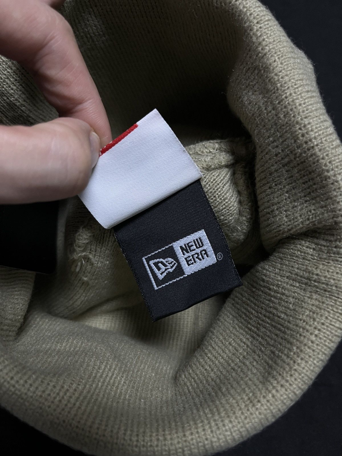 New Era × Supreme Rare Supreme New York Yankees New Era Box Logo Khaki Beanie Size ONE SIZE - 9 Thumbnail